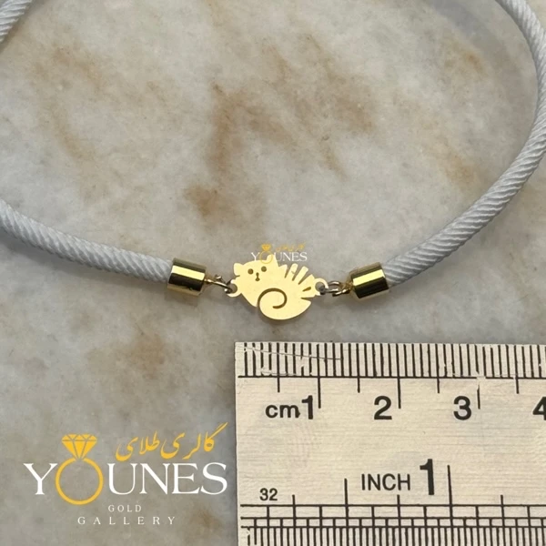 دستبند گربه پیشی طلا لیزری